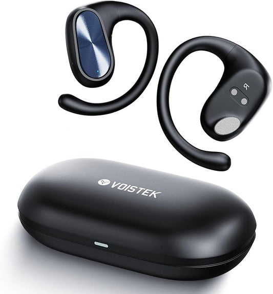 Open Ear Headphones, Bluetooth Wireless Open Ear Earbuds (0.3oz Lightweight) with 15mm Drivers, 45H Playtime, IPX5 for Sports, Fitness, Cycling, Running, Travel, Driving-StrideForce Fitness