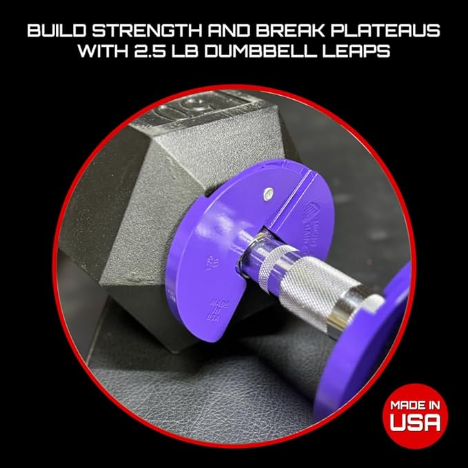 Micro Gainz Dumbbell Fractional 1.25lb Weight Plate, Ideal for Micro Loading, (Choose Color) 4 Piece Fractional Weight Plates, Designed for Dumbbell Training, Made In USA-StrideForce Fitness