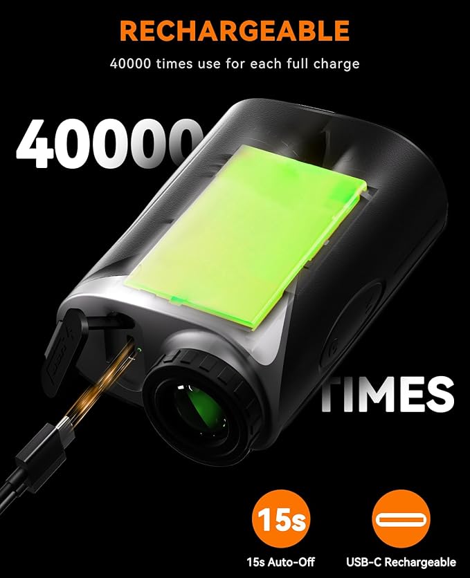 SUNPOW Golf Rangefinder with Slope -1000 Yards Range Finder with Flag Pole Locking Vibration-7X Magnification Rechargeable Golf Range Finders for Hunting-StrideForce Fitness