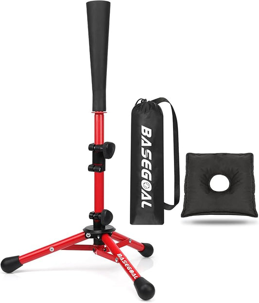 Baseball Tee for Kids,Batting Tee,Softball Tee,Youth Hitting Tee,Teeball Tee,Travel Tee,Easy Adjustable Height-StrideForce Fitness