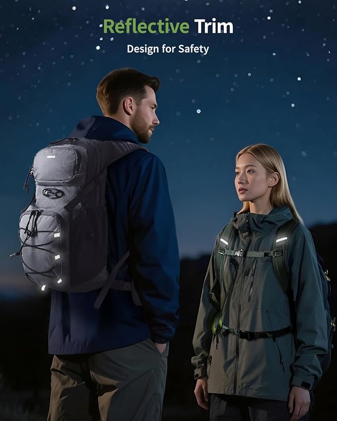 ECOHUB Hydration Backpack for Men Women, 20L Lightweight Hiking Daypack Cycling Backpack with 2L Water Bladder, Insulated Hydration Pack with Waist Pack-StrideForce Fitness