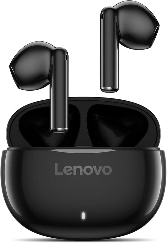 Lenovo E310 True Wireless Stereo Earbuds Bluetooth 5.3 ENC Noise-Cancelling Black In-Ear Headphones 13mm Speaker Type-C Charging 20h Battery Life for Music Calls Comfortable Fit Wireless Earbuds-StrideForce Fitness