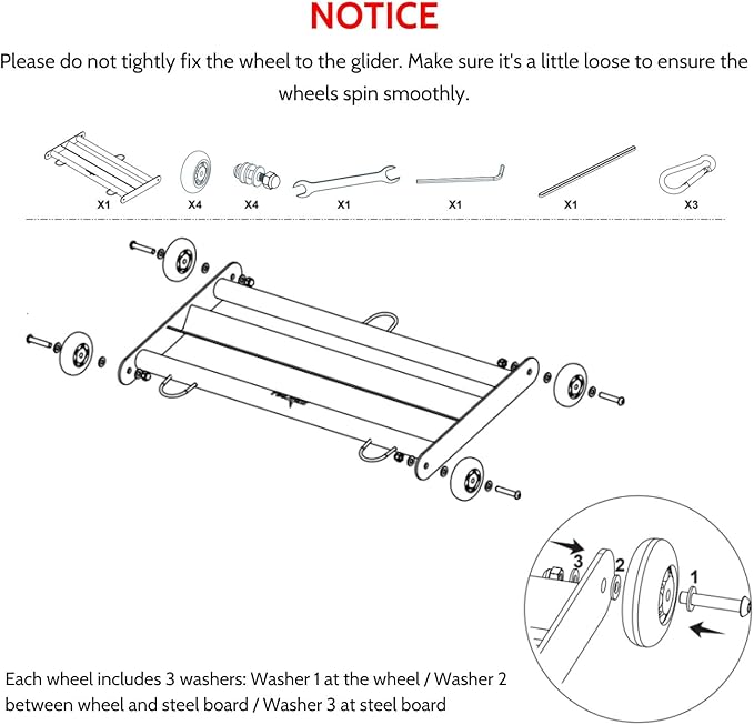 Yes4All Glute Ham Glider, Exercise Wheels for Home Gym Fitness, Glute Hamstring, Booty Building-StrideForce Fitness