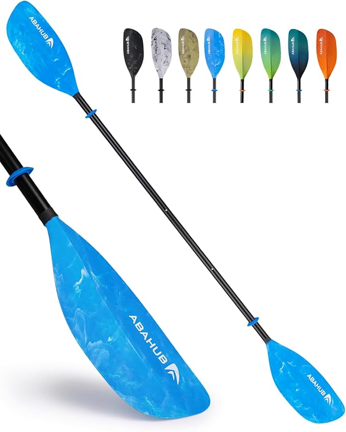 Abahub Adjustable Kayak Paddle 210-230 cm/ 230-250 cm Floating Kayaking Oars Boating Oars Canoeing Oars Black-StrideForce Fitness