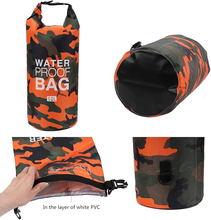 Waterproof Dry Bag 2L/5L/10L/15L/20L/30L, Roll Top Sack Keeps Gear Dry for Kayaking, Rafting, Boating, Swimming, Camping, Hiking, Beach, Fishing with Free Waterproof Phone Case-StrideForce Fitness