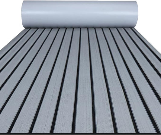 FOCEAN Boat Flooring EVA Foam Boat Decking Faux Teak Marine Flooring Boat Mat Boat Carpet Sheet for Motorboat RV Yacht Kayak Surfboard, 94.5"x 47.2"/35.4"/23.6"/15.7"-StrideForce Fitness