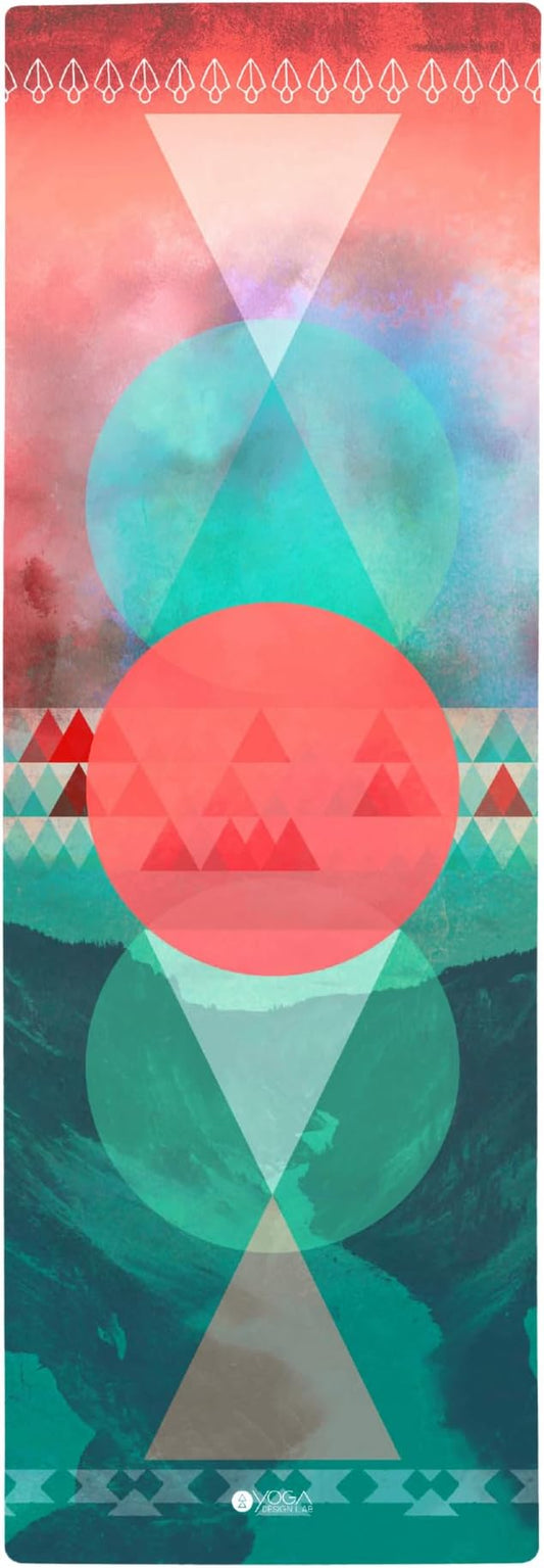 YOGA DESIGN LAB | The Combo Yoga Mat | 2-in-1 Mat+Towel | Eco Luxury | Ideal for Hot Yoga, Power, Bikram, Ashtanga, Sweat | Studio Quality | Includes Carrying Strap!-StrideForce Fitness