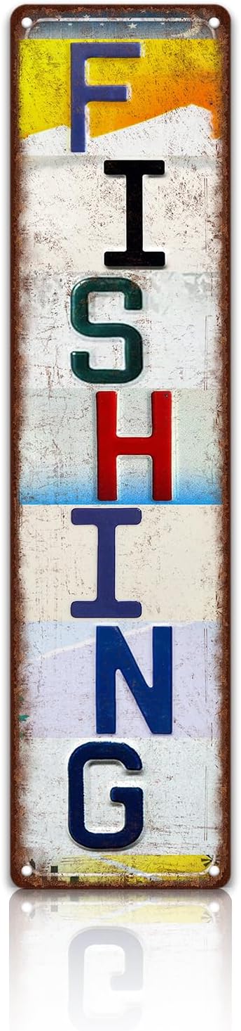 Vintage Sport Street Sign Fishing Wall Decor Metal Tin Signs Poster-StrideForce Fitness