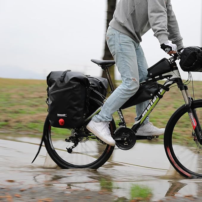 Rhinowalk Bike Bag Waterproof Bike Pannier Bag for Bicycle Cargo Rack Saddle Bag Shoulder Bag Laptop Pannier Rack Bicycle Bag Professional Cycling Accessories-StrideForce Fitness