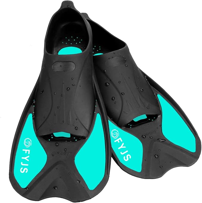 FYJS Short Swim Fins with Comfortable Full Foot Pocket Travel-Size for Snorkeling and Scuba Diving-StrideForce Fitness