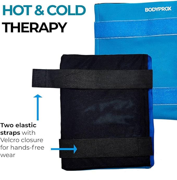 Flexible Large Gel Ice Pack for Shoulders, Arms, Back and Thighs. Hot & Cold Therapy Wrap-StrideForce Fitness