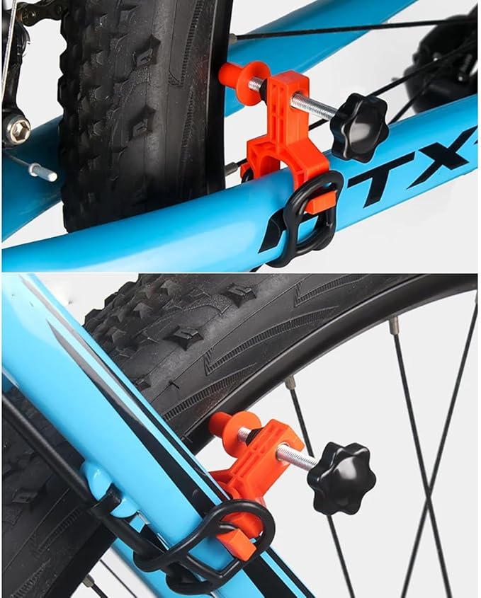 Portable Bicycle Wheel Truing Stand Bike Mini Rims Adjustment Repair Mount Tools Spoke Wrench Black-StrideForce Fitness