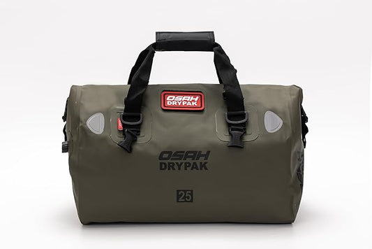 Waterproof Duffel& Luggage Bag - Motorcycle Dry Bag Tail Saddle Bags with Roll Top Closure,Large Storage Space,for Camping, Kayaking, Fishing & Traveling(Green, 25L)-StrideForce Fitness