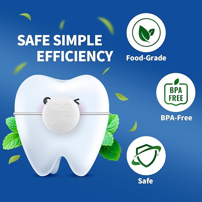 Orthodontic Wax for Braces - 180 Dental Wax Dots | Mint Flavor, Hygienic Individual Wraps, Brace Wax for Brackets