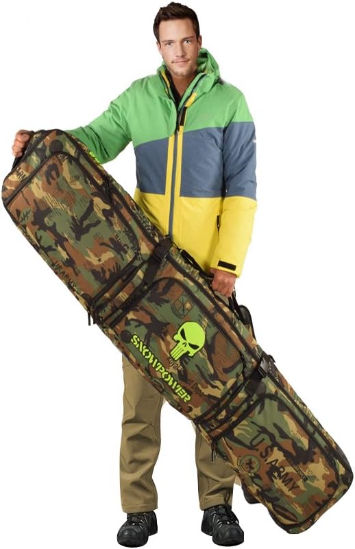 UNISTRENGH Waterproof Snowboard Bag Multi-compartment Adjustable Durable Snow Sports Equipment Backpack Bags for Air Travel-StrideForce Fitness