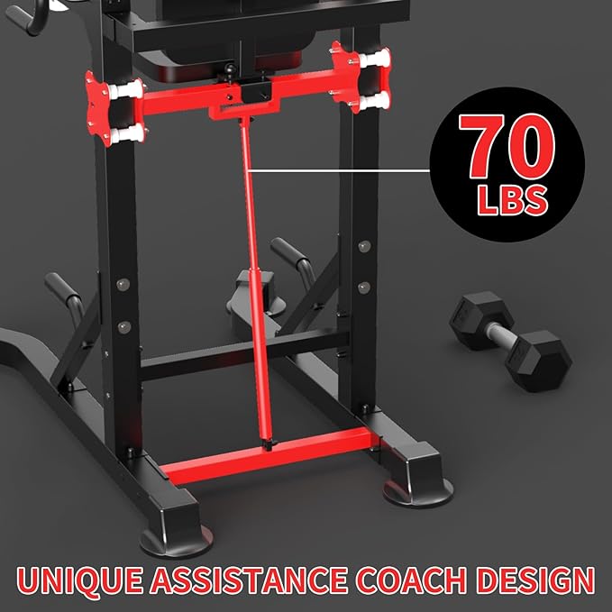K KiNGKANG Power Tower Dip Station, Multi-Function Assistive Trainer Pull Up for Home Gym Muscle Building and Beginner Exercises,Load 450LBS-StrideForce Fitness
