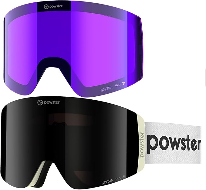 Ski Goggles Snow OTG Snowboard Goggles Magnetic Interchangeable Lens Frameless UV Protection Anti-fog mobile Skating-StrideForce Fitness