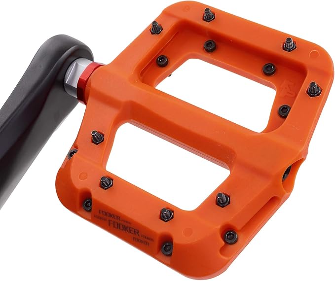 FOOKER MTB Pedals Mountain Bike Pedals 3 Bearing Non-Slip Lightweight Nylon Fiber Bicycle Platform Pedals for BMX MTB 9/16"-StrideForce Fitness