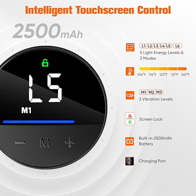 Upgraded Red Light Therapy Knee Brace - FSA HSA Eligible Knee Massager with 4 Vibration Areas, 660nm&850nm, Near Infrared Red Light Therapy Heated Device for Knee Elbow Shoulder Pain-StrideForce Fitness