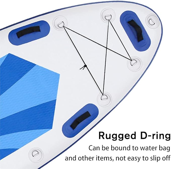 TOBWOLF 6 Pack Stainless Steel D-Ring Patch for Inflatable Boat Kayak Dinghy SUP, D-Ring PVC Patch Stand-Up Paddleboard Canoe Rafting Accessories, NO Glue Included-StrideForce Fitness