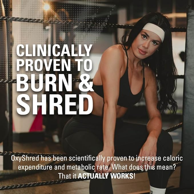 EHP Labs OxyShred Pre Workout Powder - Preworkout Powder with L Glutamine & Acetyl L Carnitine, Energy Boost Drink - Raspberry Refresh, 60 Servings-StrideForce Fitness