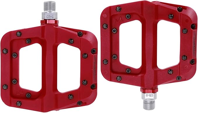 FOOKER MTB Pedals Mountain Bike Pedals 3 Bearing Non-Slip Lightweight Nylon Fiber Bicycle Platform Pedals for BMX MTB 9/16"-StrideForce Fitness