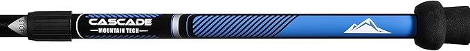 Cascade Mountain Tech Lightweight Aircraft-Grade Aluminum Trekking Poles with Extended Down Grip Plus Tip Kit-StrideForce Fitness