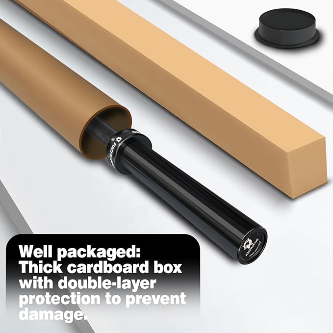 Olympic Barbell 45lb (20kg) - 7ft Bearing Spin Bar for Weightlifting and Strength Training,Ceramic Coating,500 LBS Capacity,28mm High Whip,Fits 2" Plates,for Home Gym-StrideForce Fitness