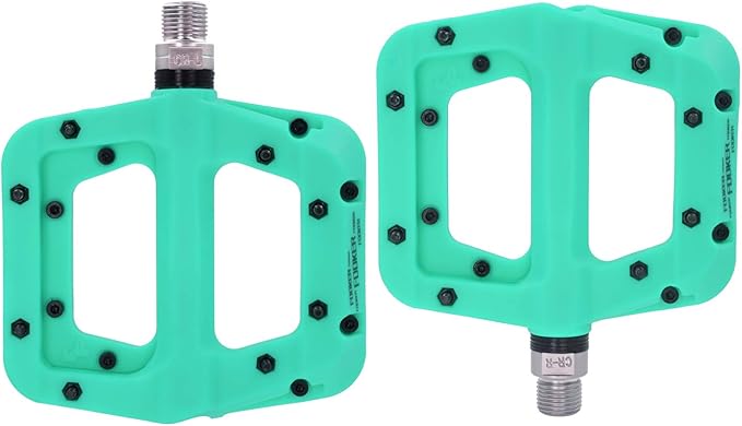 FOOKER MTB Pedals Mountain Bike Pedals 3 Bearing Non-Slip Lightweight Nylon Fiber Bicycle Platform Pedals for BMX MTB 9/16"-StrideForce Fitness