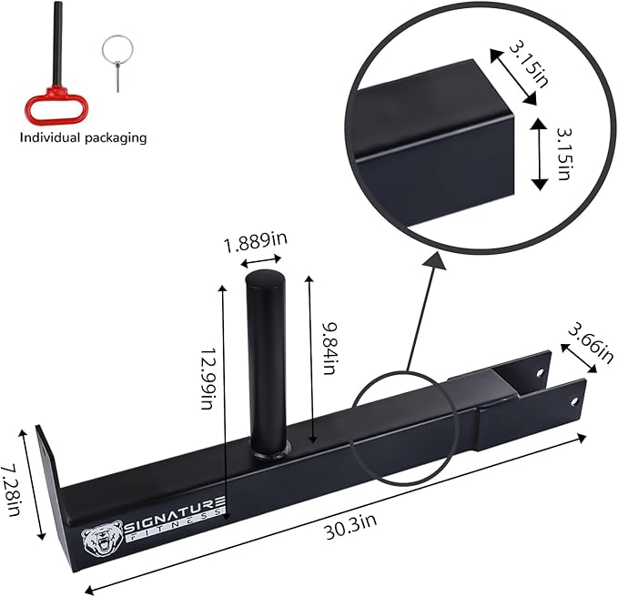 Upgraded Adjustable Jammer Arms, Lever Arms, Monolift Attachments Rated 600 LB Per Arm, Fits Racks at All Post Sizes and Hole Sizes, Pair-StrideForce Fitness