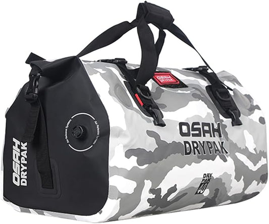 Waterproof Duffel& Luggage Bag - Motorcycle Dry Bag Tail Saddle Bags with Roll Top Closure,Large Storage Space,for Camping, Kayaking, Fishing & Traveling(Sky, 40L)-StrideForce Fitness