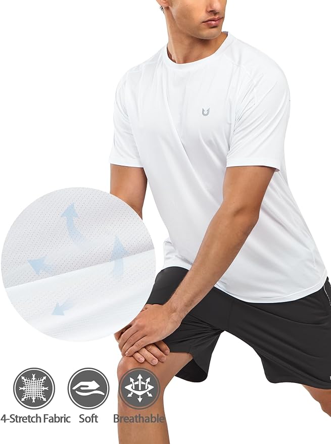 NORTHYARD Men's Athletic Running T-Shirts Quick Dry Workout Shirts Short-Sleeve Sports Gym Tee Tops Performance Activewear-StrideForce Fitness