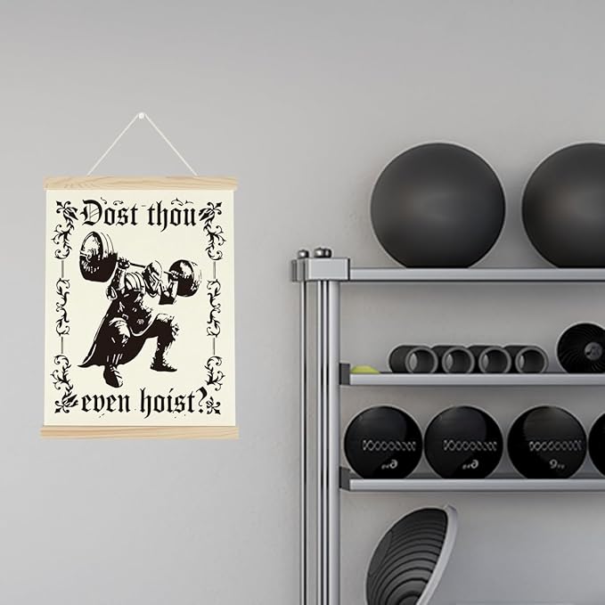 Gym Motivational Posters Funny College Dorm Posters Gifts for Guys Friends Dost Thou Even Hoist Gym Flag Wall Art Decor Sign for Home Gym Bedroom Office-StrideForce Fitness
