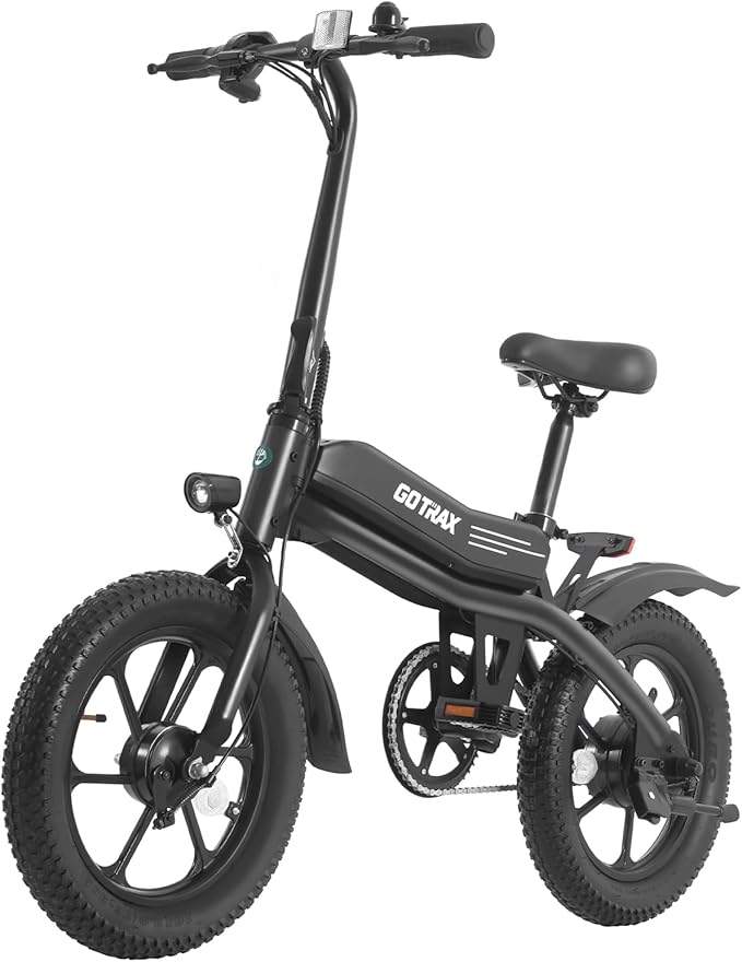 Gotrax S3 Electric Bike, 16x3.0 Fat Tire Electric Bicycle Adults, 750W Peak Motor, Max Range 25 Miles, Up to 20 Mph, Removable Battery, Adjustable Seat, Folding Electric Bike for Adults/Teens 13+-StrideForce Fitness
