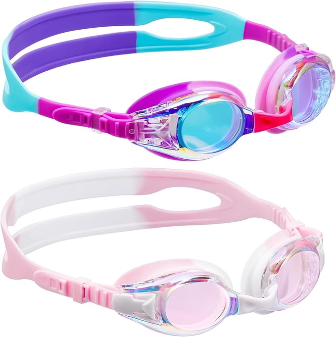 Aegend 2 Pack Kids Goggles, Swimming Goggles for Kids Age 4-16 Boys and Girls Youth, Anti-Fog Waterproof Anti-UV Pool Goggles-StrideForce Fitness