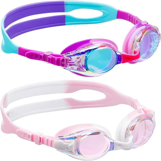 Aegend 2 Pack Kids Goggles, Swimming Goggles for Kids Age 4-16 Boys and Girls Youth, Anti-Fog Waterproof Anti-UV Pool Goggles-StrideForce Fitness