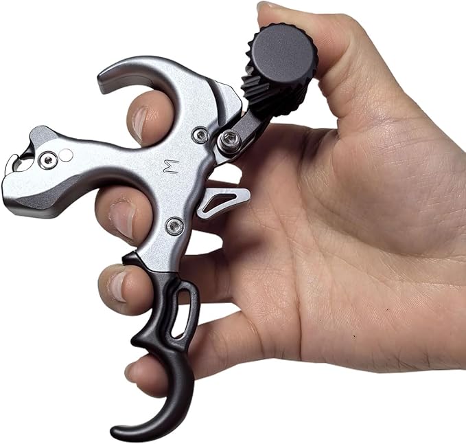 Compound Bow Aid Releaser with Wrist Straps and Adjustment Tool,Archery Release Aids with 3 Thumb Release Adjustable,Aluminum Alloy Aids.for Left and Right Handers.-StrideForce Fitness