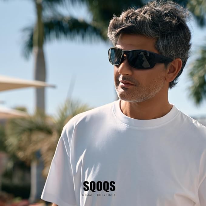 Polarized Sports Sunglasses Men UV400 Protection Lightweight Wrap Around Goggles for Cycling Fishing Driving Running-StrideForce Fitness