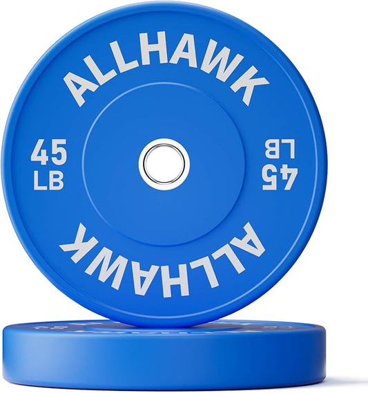 Colorful Olympic Bumper Plates, 2-inch Stainless Steel Insert, Virgin Rubber Weight Plate Set for Barbell Weight Lifting and Strength Training Home Gym-StrideForce Fitness