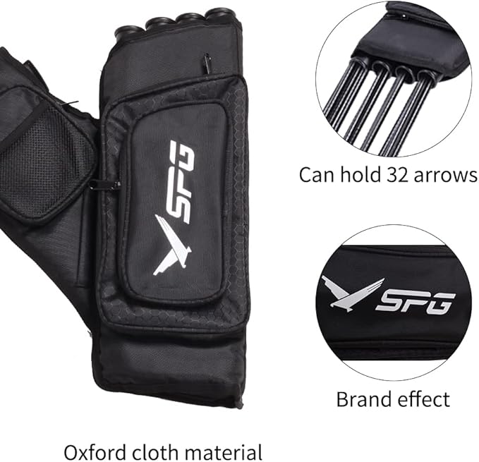 SOPOGER Archery Hip Quiver for Arrows - 3 or 4 Tube Bow Belt Quiver Waist Hanged for Youth Teens Adults Compound Bow Recurve Bow Target Shooting-StrideForce Fitness