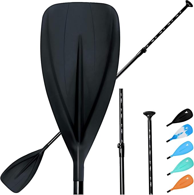 SUP Paddle - 3-Piece Adjustable Aluminium SUP Paddle with Glass Fiber Blade for Surfing, Floating, Water Sports-StrideForce Fitness