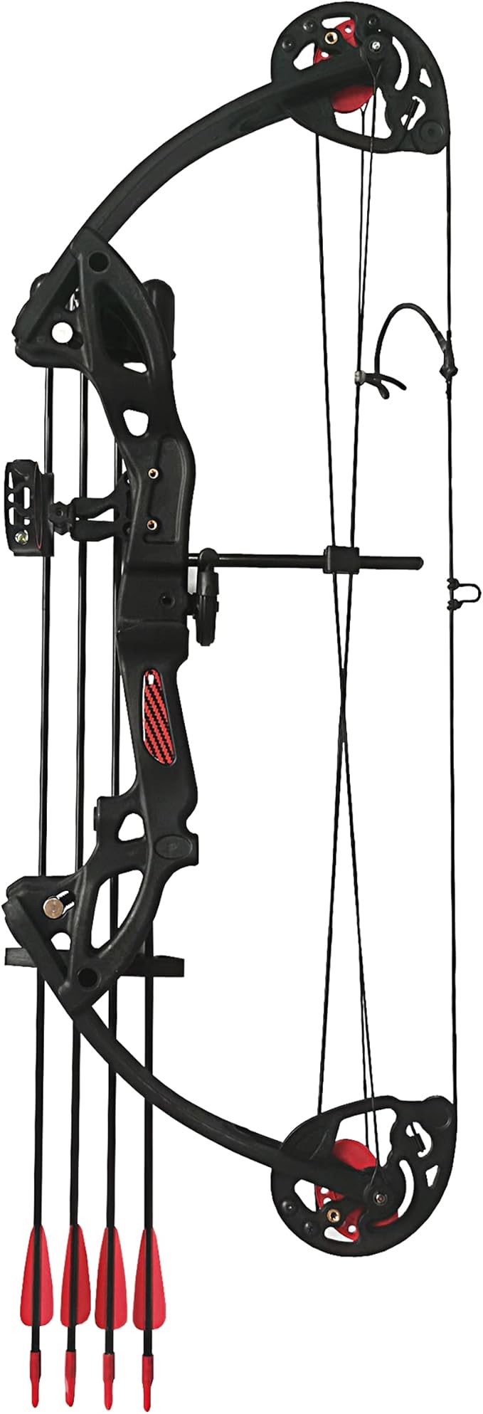 Compound Bow Archery for Youth and Beginner, Right Handed,19”-28” Draw Length,15-29 Lbs Draw Weight, 260 fps-StrideForce Fitness