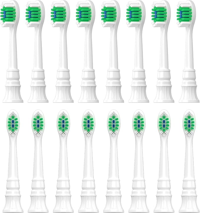 Lanveda Replacement Toothbrush Heads Compatible with Philips Sonicare Replacement Heads, Replacement Brush Head Compatible with Phillips Sonicare 4100 5100 5300 6100 Electric Toothbrush, 16 Pack