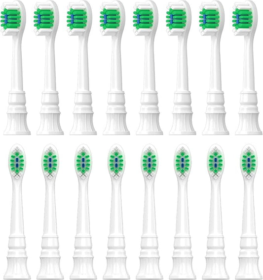 Lanveda Replacement Toothbrush Heads Compatible with Philips Sonicare Replacement Heads, Replacement Brush Head Compatible with Phillips Sonicare 4100 5100 5300 6100 Electric Toothbrush, 16 Pack