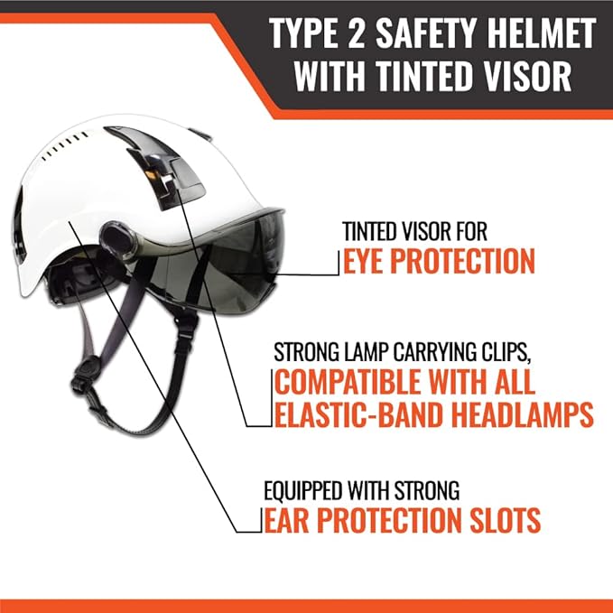Malta Dynamics APEX Type 2 Safety Helmet – OSHA and ANSI Z89.1 Compliant Safety Hard Hats for Construction Workers and Vented Helmet for Head Protection-StrideForce Fitness