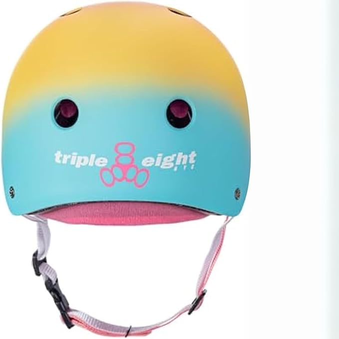 Triple Eight Certified Sweatsaver Helmet for Skateboarding, BMX, Roller Derby, Roller Skating, Inline Skating, Scooter and Bike-StrideForce Fitness