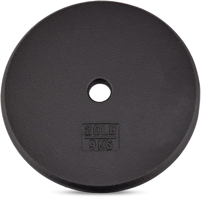 Yes4All Standard 1" Cast Iron Weight Plate - Ideal for Strength Training - Multiple Weight: 5LB to 25LB (Single & Set of 4)-StrideForce Fitness