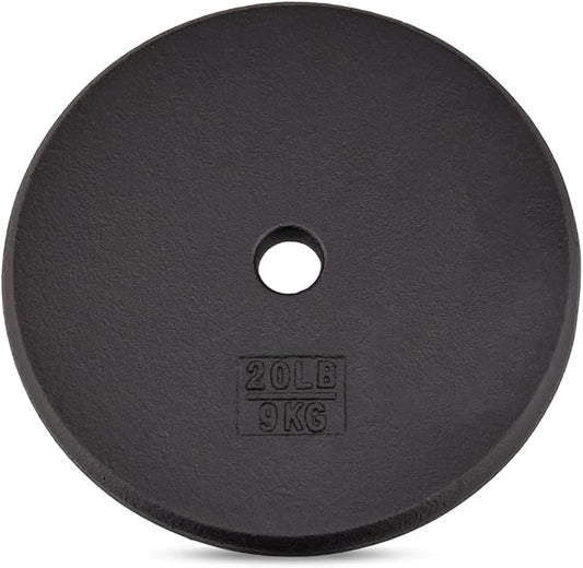 Yes4All Standard 1" Cast Iron Weight Plate - Ideal for Strength Training - Multiple Weight: 5LB to 25LB (Single & Set of 4)-StrideForce Fitness