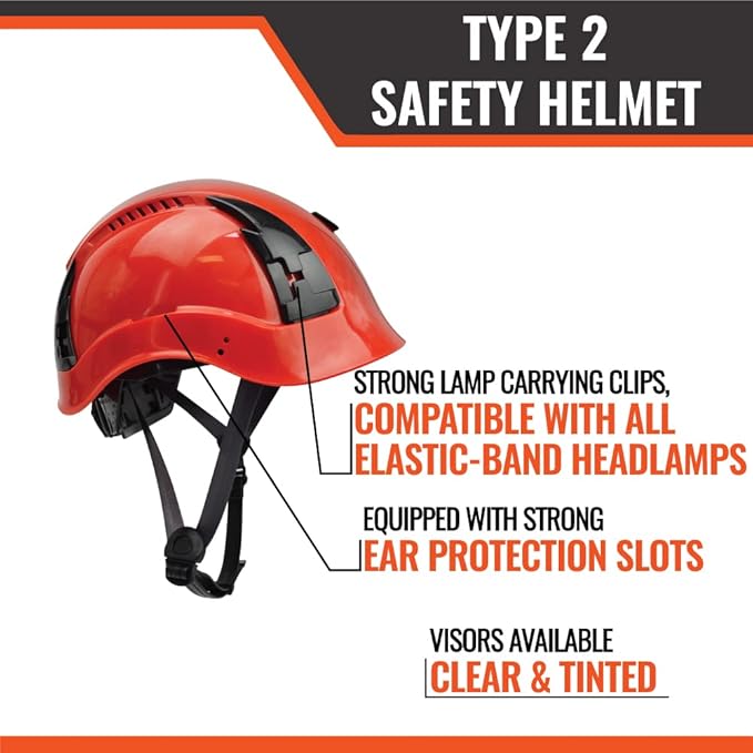 Malta Dynamics APEX Type 2 Safety Helmet – OSHA and ANSI Z89.1 Compliant Safety Hard Hats for Construction Workers and Vented Helmet for Head Protection-StrideForce Fitness
