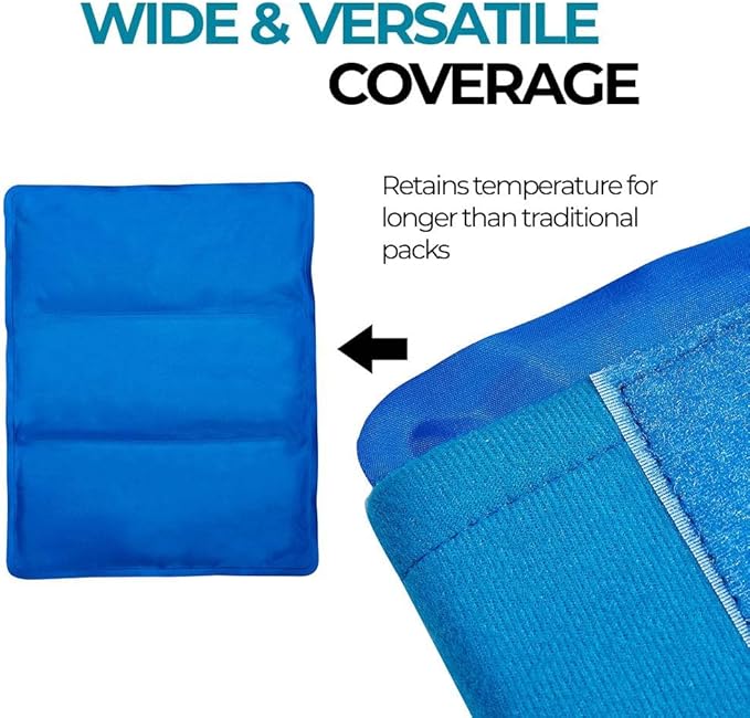 Flexible Large Gel Ice Pack for Shoulders, Arms, Back and Thighs. Hot & Cold Therapy Wrap-StrideForce Fitness